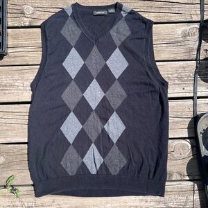 CLAIBORNE Y2K argyle sweater vest